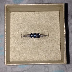 Beautiful Sterling Silver Blue Ring